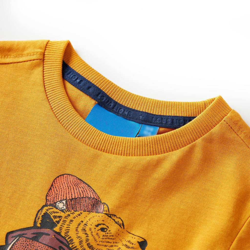 VidaXL Kindershirt mit langen Ärmeln 128 Ocker