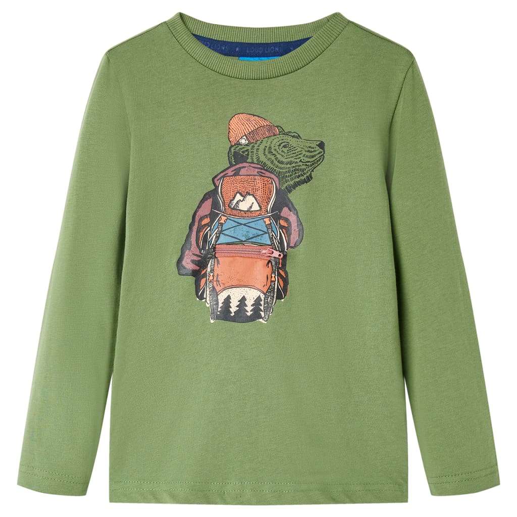 VidaXL Kindershirt mit langen Ärmeln 104 helles Khaki