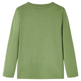 VidaXL Kindershirt mit langen Ärmeln 128 helles Khaki
