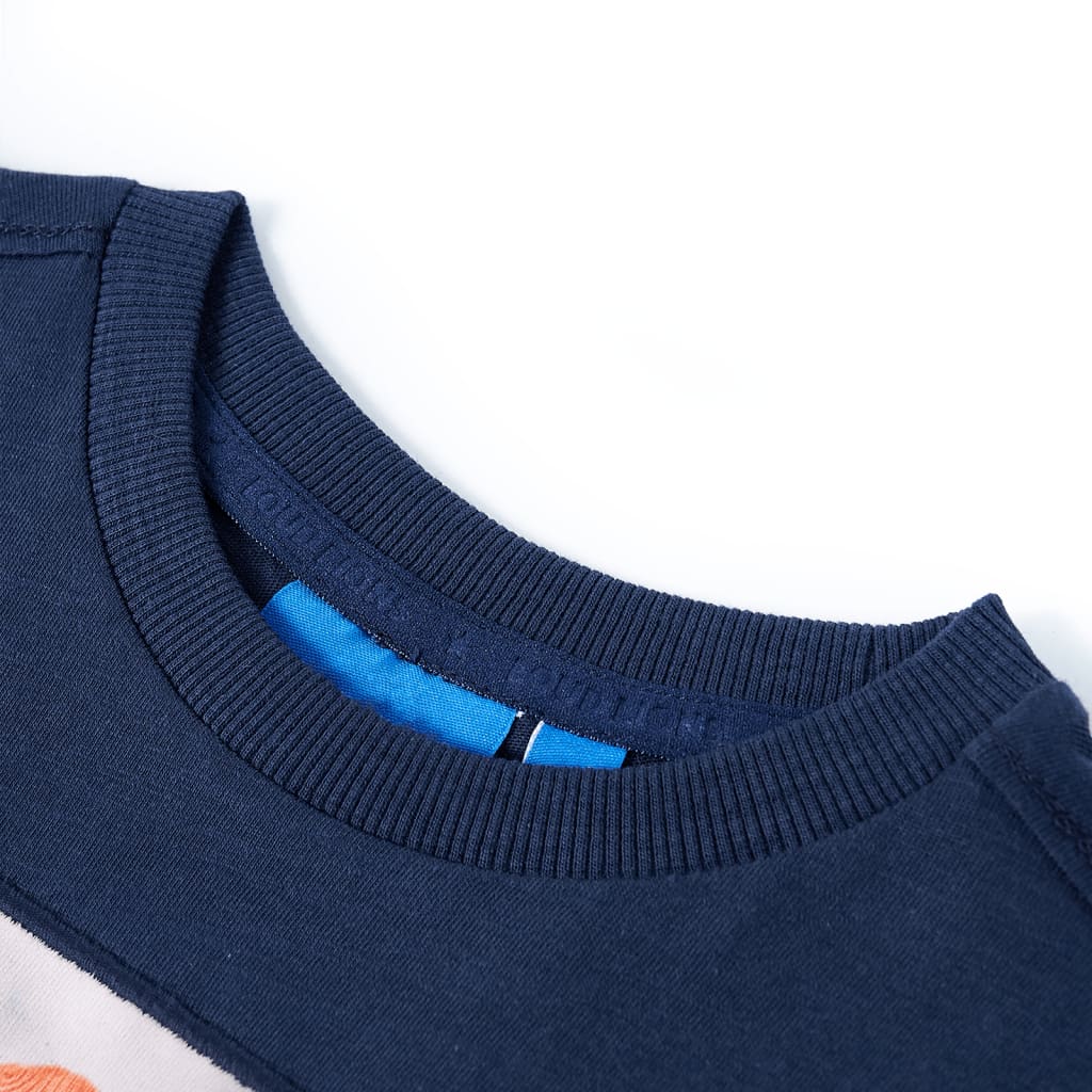 VidaXL Kinderhemd mit langen Ärmeln 140 Marineblau gemischt
