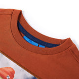 VidaXL Kindershirt mit langen Ärmeln 104 Orange-Braun