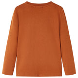 VidaXL Kindershirt mit langen Ärmeln 128 Orange-Braun
