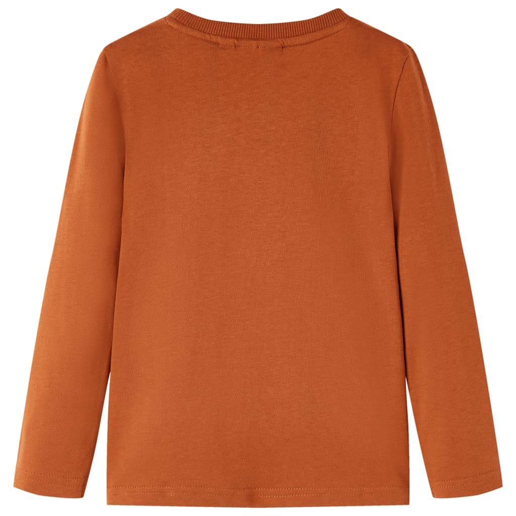 VidaXL Kindershirt mit langen Ärmeln 140 Orange-Braun