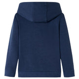 VidaXL Kinderpullover mit Kapuze 128 Marineblau und Orange gemischt