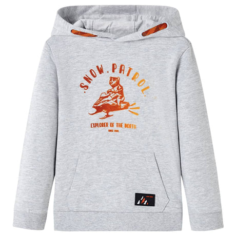Vidaxl Kinderpullover mit Kapuze 92 grau und orange gemischt