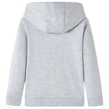 VidaXL Kinderpullover mit Kapuze 116 grau und orange gemischt