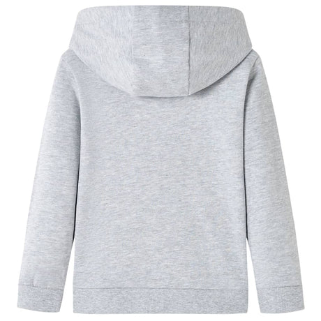 VidaXL Kinderpullover mit Kapuze 116 grau und orange gemischt