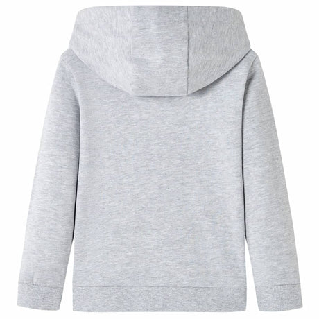 VidaXL Kinderpullover mit Kapuze 128 grau und orange gemischt