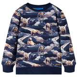 VidaXL Kinderpullover 140 Marineblau