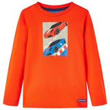 VidaXL Kindershirt mit langen Ärmeln 116 leuchtend orange