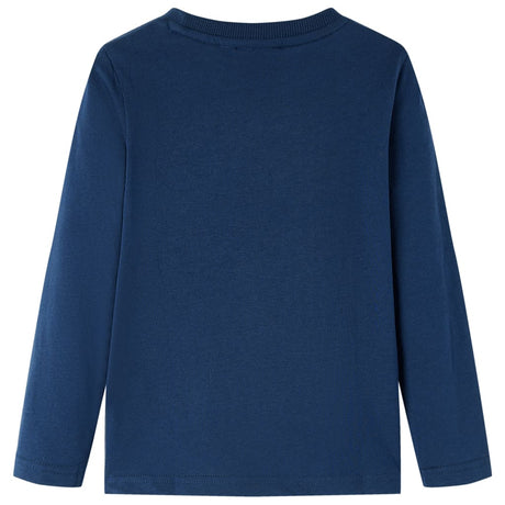 VidaXL Kindershirt mit langen Ärmeln 104 Marineblau