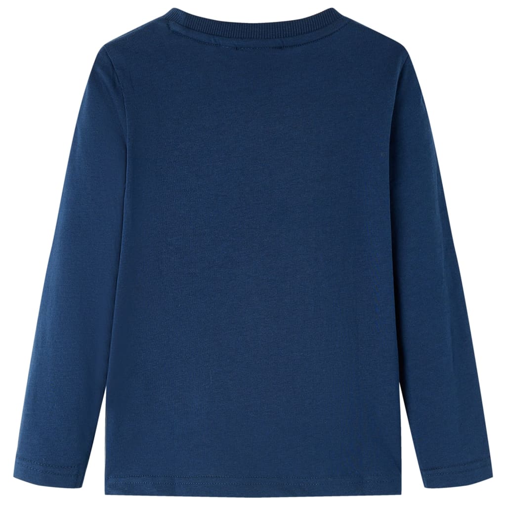VidaXL Kindershirt mit langen Ärmeln 128 Marineblau