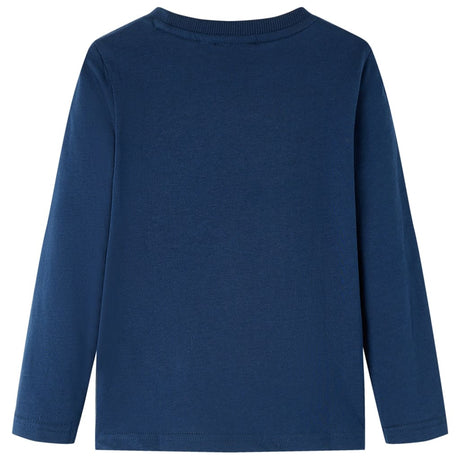 VidaXL Kindershirt mit langen Ärmeln 128 Marineblau