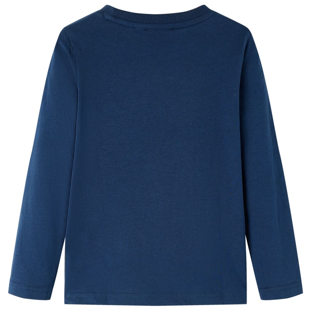 VidaXL Kinderhemd mit langen Ärmeln 140 Marineblau