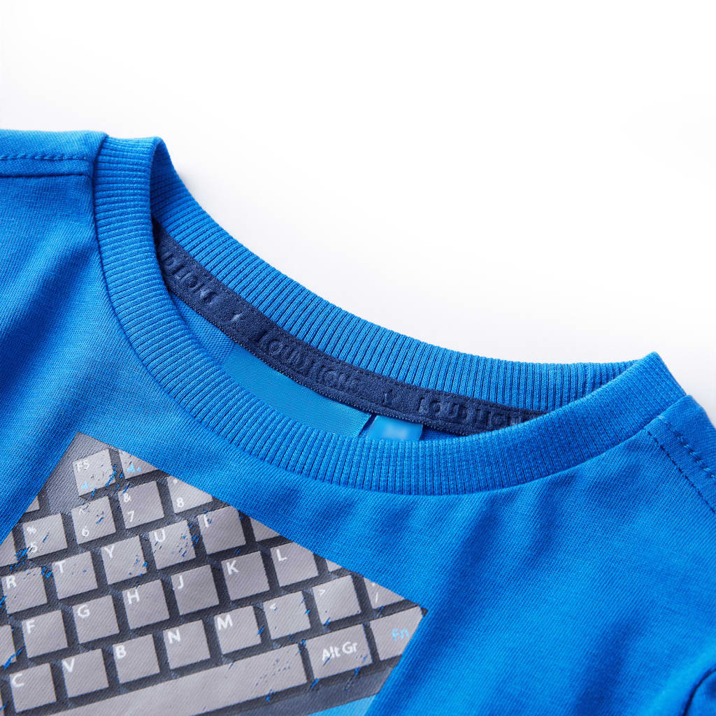 VidaXL Kindershirt mit langen Ärmeln 128 Kobaltblau