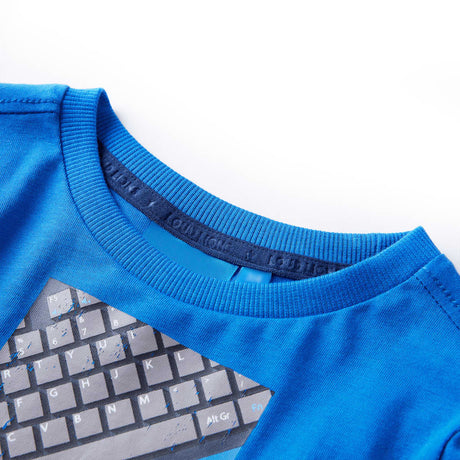 VidaXL Kindershirt mit langen Ärmeln 128 Kobaltblau