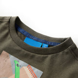 VidaXL Kindershirt mit langen Ärmeln 104 Khaki