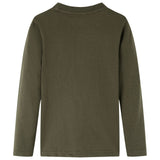 VidaXL Kindershirt mit langen Ärmeln 116 Khaki