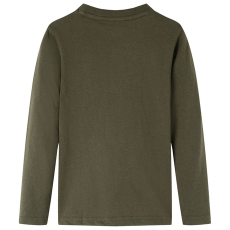 VidaXL Kindershirt mit langen Ärmeln 116 Khaki
