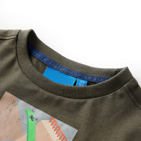 VidaXL Kindershirt mit langen Ärmeln 116 Khaki
