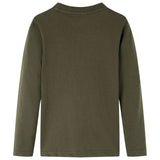 VidaXL Kindershirt mit langen Ärmeln 128 Khaki