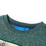 VidaXL Kindershirt mit langen Ärmeln 92 dunkelgrün gemischt