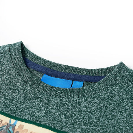 VidaXL Kindershirt mit langen Ärmeln 116 dunkelgrün gemischt
