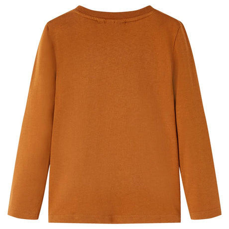 VidaXL Kindershirt mit langen Ärmeln 104 cognacfarben