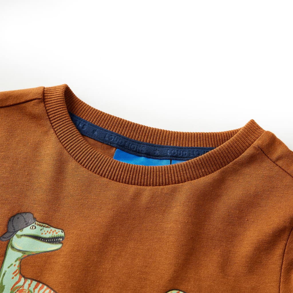 VidaXL Kindershirt mit langen Ärmeln 104 cognacfarben