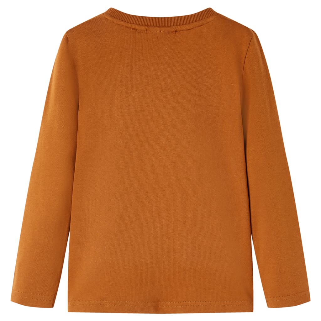 VidaXL Kindershirt mit langen Ärmeln 116 cognacfarben
