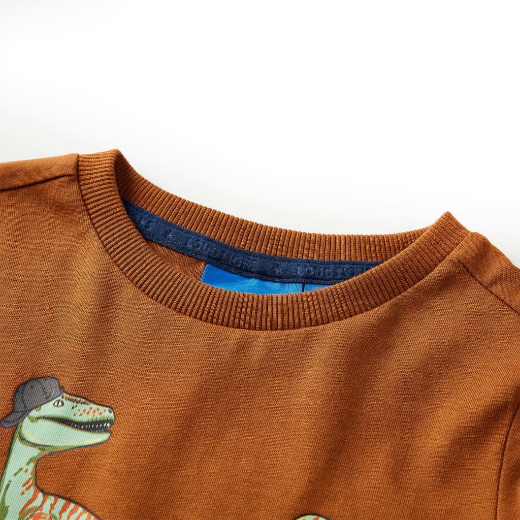 VidaXL Kindershirt mit langen Ärmeln 116 cognacfarben