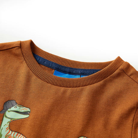 VidaXL Kindershirt mit langen Ärmeln 116 cognacfarben