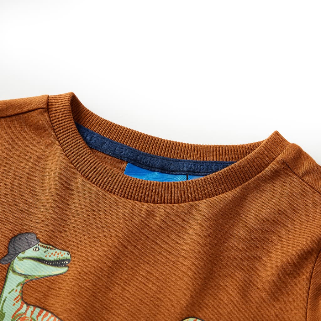 VidaXL Kindershirt mit langen Ärmeln 128 cognacfarben