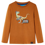 VidaXL Kindershirt mit langen Ärmeln 140 cognacfarben