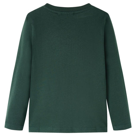 VidaXL Kindershirt mit langen Ärmeln 104 Dunkelgrün