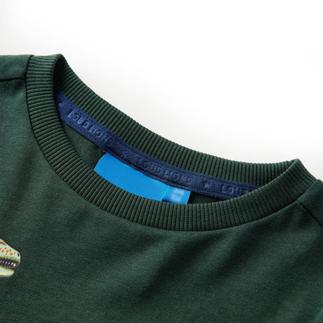VidaXL Kindershirt mit langen Ärmeln 104 Dunkelgrün