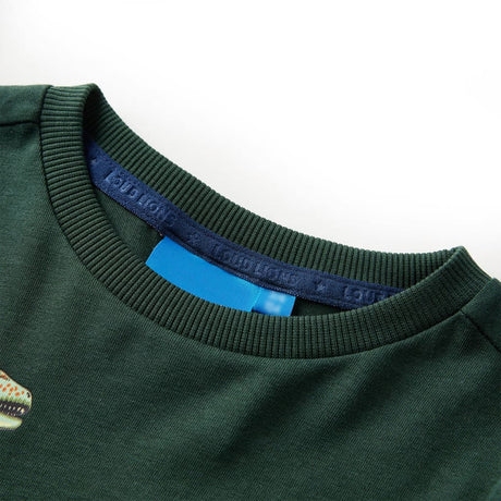 VidaXL Kindershirt mit langen Ärmeln 116 Dunkelgrün