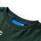 VidaXL Kindershirt mit langen Ärmeln 128 Dunkelgrün