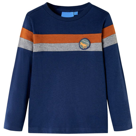 VidaXL Kindershirt mit langen Ärmeln 104 Marineblau