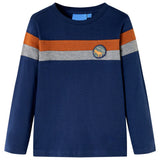 VidaXL Kindershirt mit langen Ärmeln 116 Marineblau