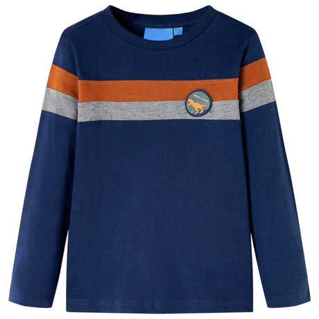 VidaXL Kindershirt mit langen Ärmeln 116 Marineblau