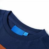VidaXL Kindershirt mit langen Ärmeln 128 Marineblau