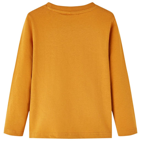 VidaXL Kindershirt mit langen Ärmeln 92 dunkles Ocker