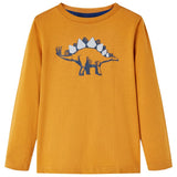 VidaXL Kindershirt mit langen Ärmeln 104 dunkles Ocker