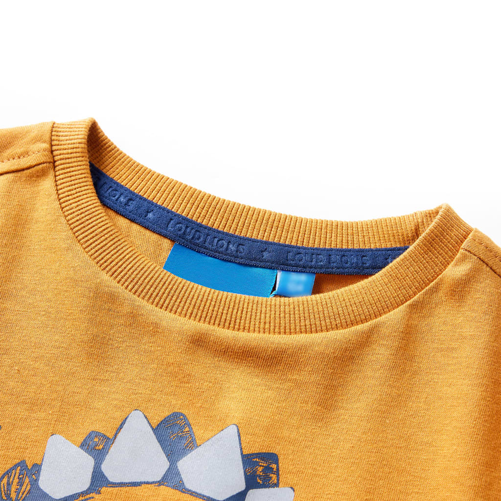 VidaXL Kindershirt mit langen Ärmeln 104 dunkles Ocker