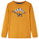 VidaXL Kindershirt mit langen Ärmeln 116 dunkles Ocker