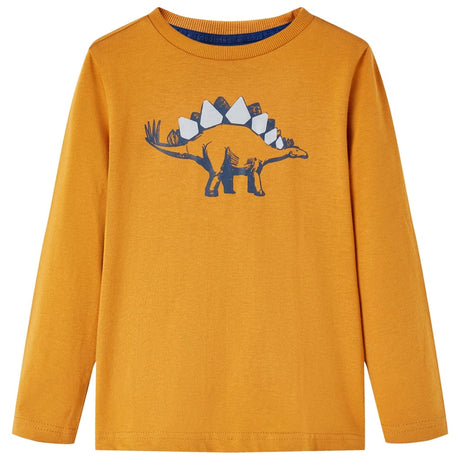 VidaXL Kindershirt mit langen Ärmeln 128 dunkles Ocker
