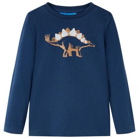 VidaXL Kindershirt mit langen Ärmeln 104 Marineblau