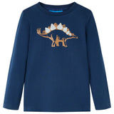 VidaXL Kindershirt mit langen Ärmeln 116 Marineblau