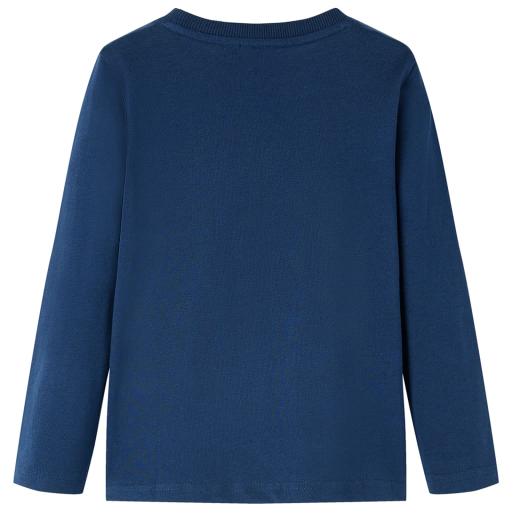 VidaXL Kindershirt mit langen Ärmeln 116 Marineblau